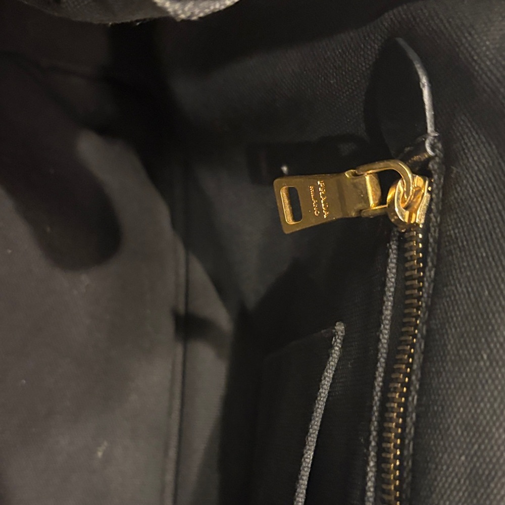 Beautiful Prada ❤️ Crystal Studded Black Denim Canapa Tote Bag - Picture 10 of 16